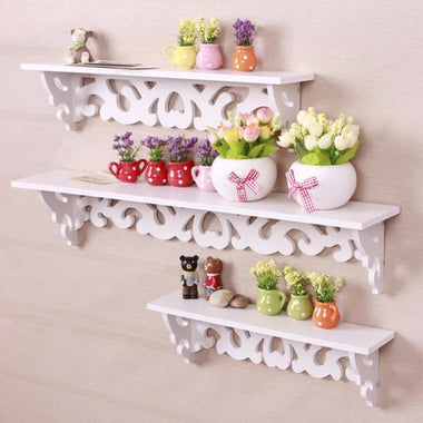 Carved Wall Shelf Hanging Rack