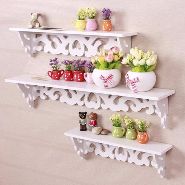 Carved Wall Shelf Hanging Rack