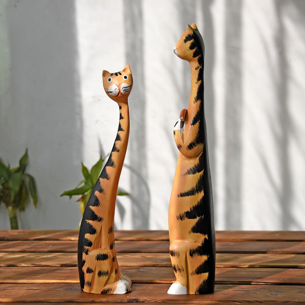 Wooden Cat Wood Carving