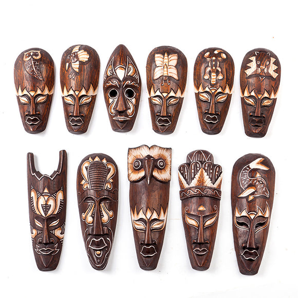 Indonesian Wood Mask Wall Decor