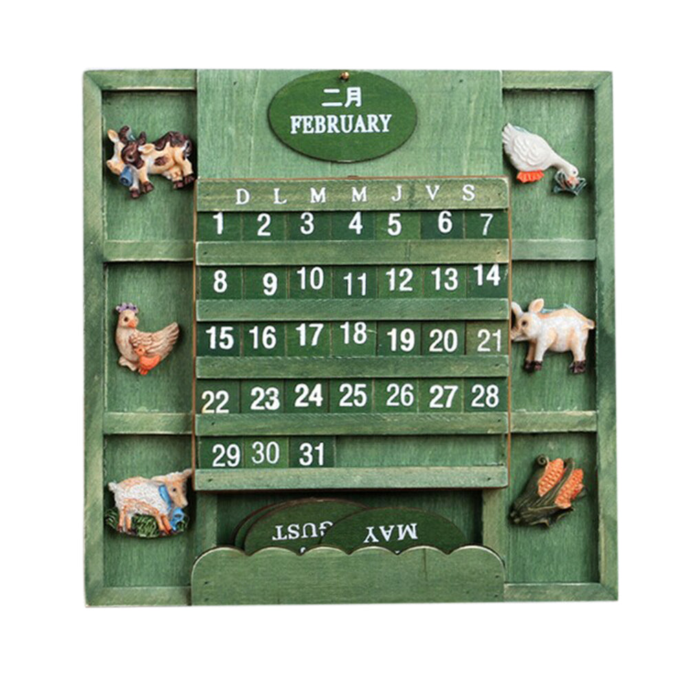 Retro Perpetual Wall Calendar