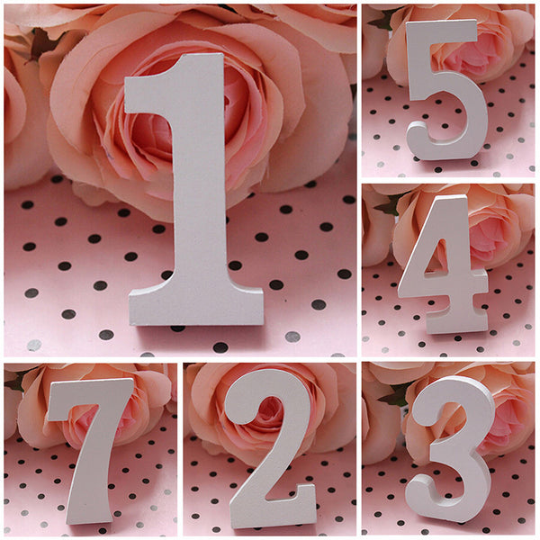 White Wooden Numbers