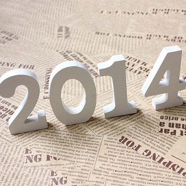 White Wooden Numbers